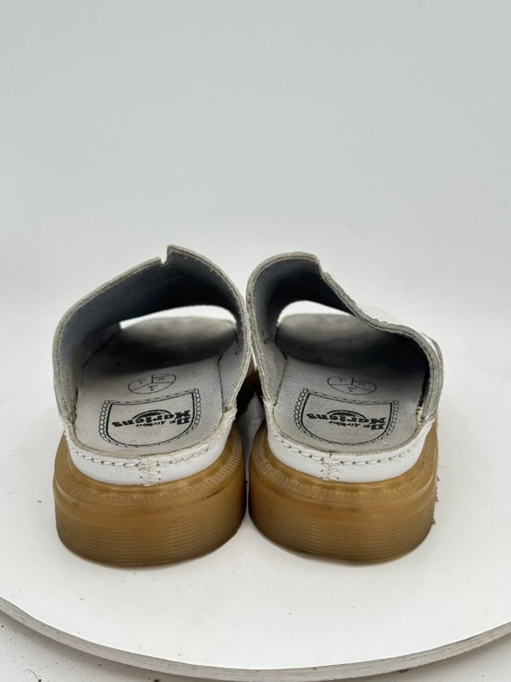 Dr Marten’s Women Size 5 England White Leather Slide Mules Sandal - Picture 8 of 11